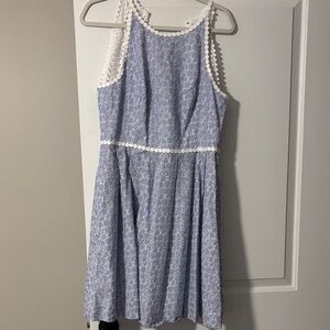Lilly Pulitzer Light Blue and White Kids Dress